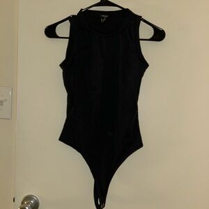Black Bodysuit with Thong Back